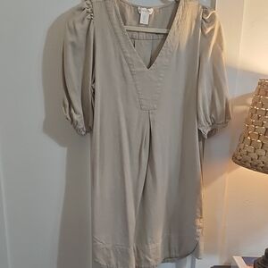 Cynthia Rowley Taupe Long Sleeve Dress